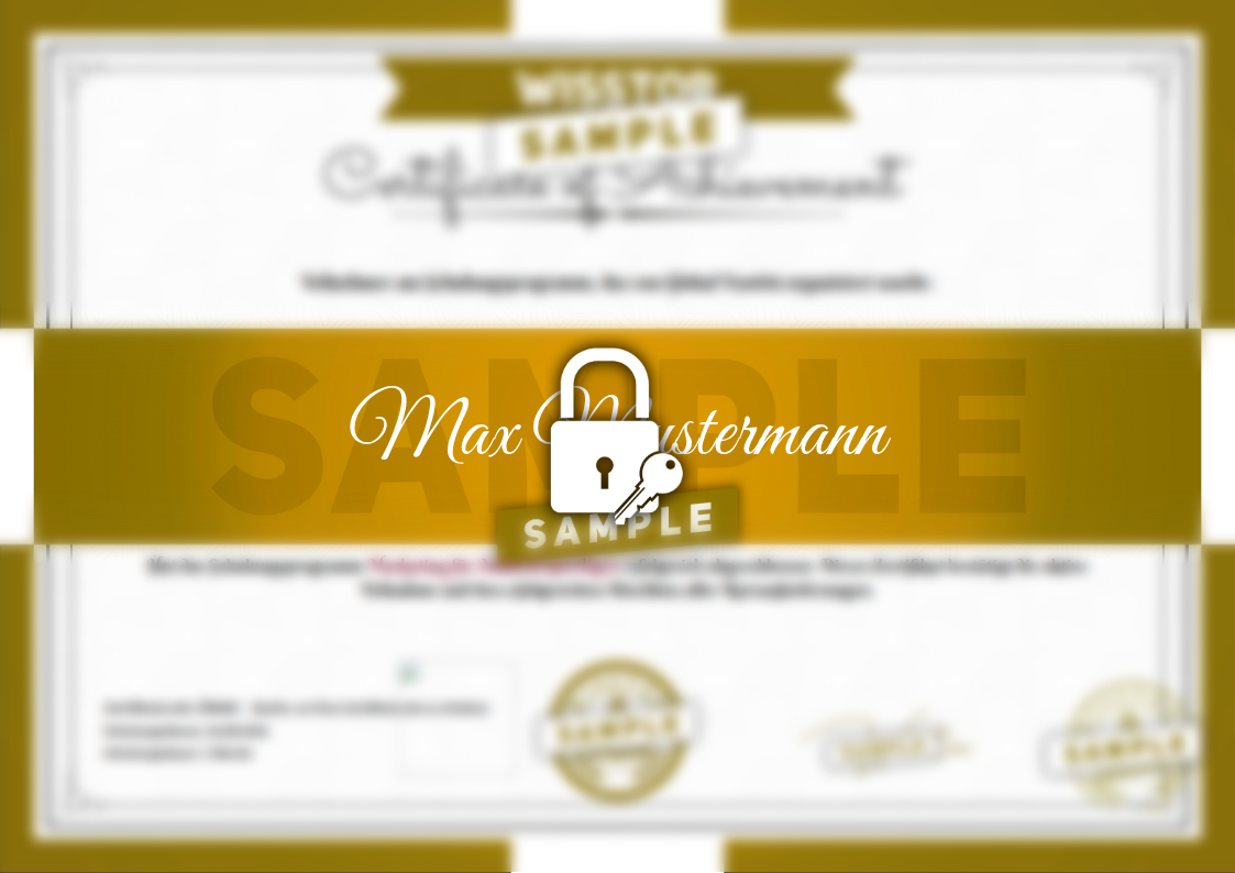 Beispiel Marketing für Amateursportligen-Zertifikat