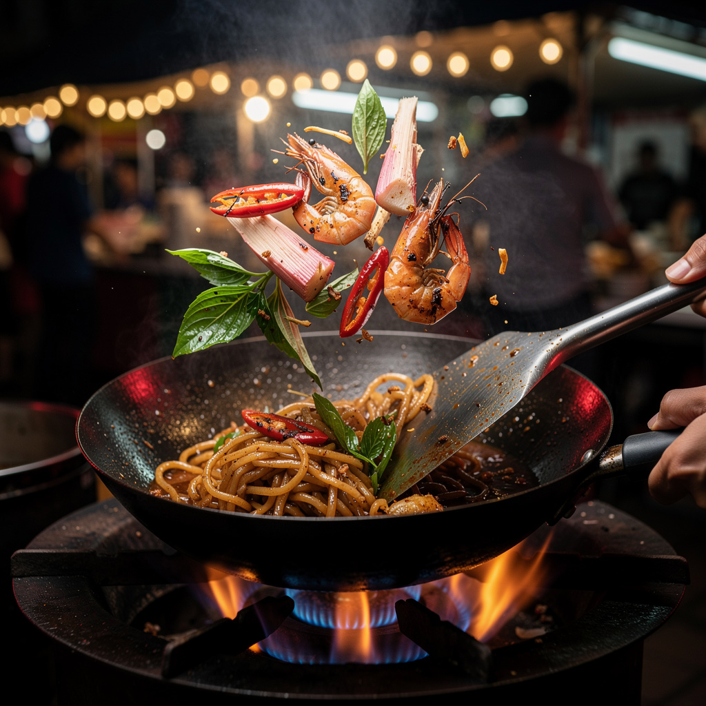 Thai- und südostasiatische Wok-Küche