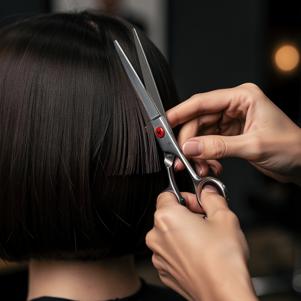 Haarschnitttechniken und Scherenarbeit