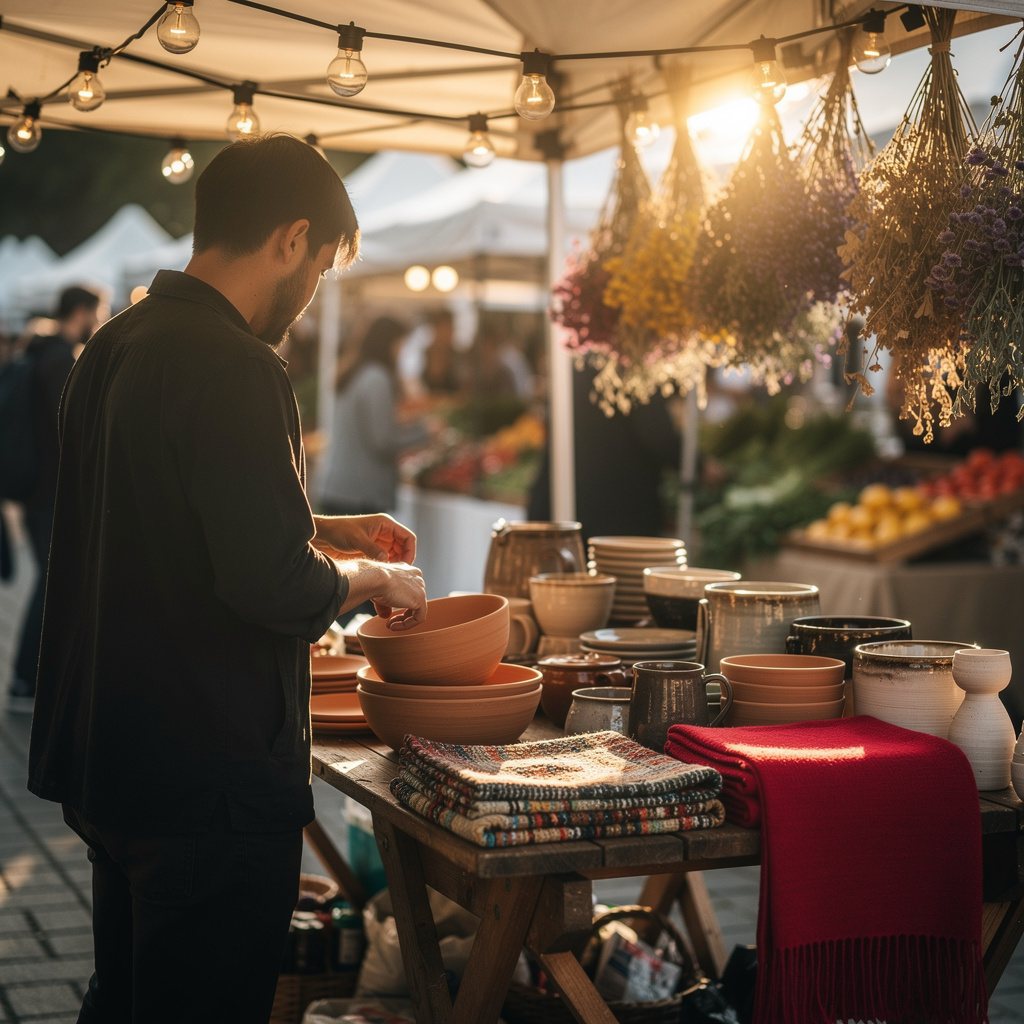 Verkauf auf Pop-up- und Marktständen