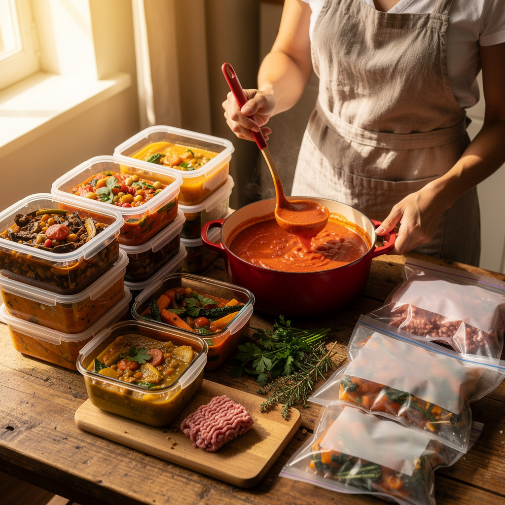 Batch Cooking und Tiefkühlgerichte