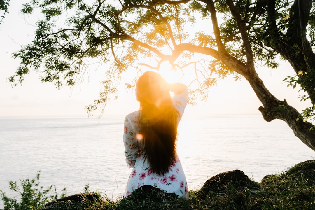 person meditating calm