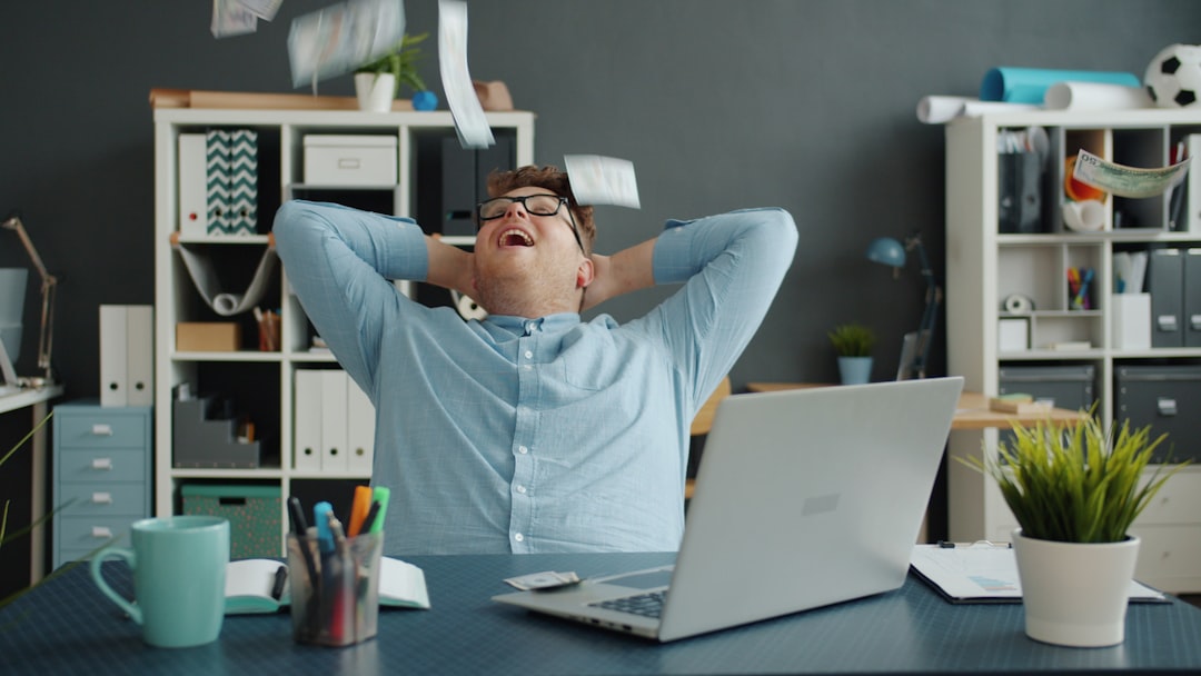 person tired at desk