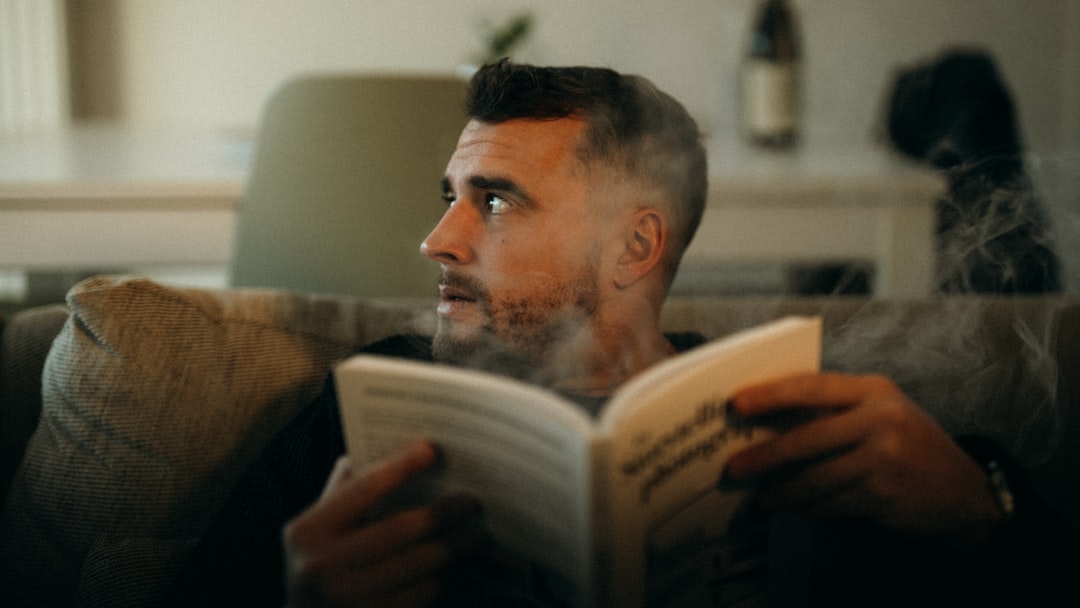 person reading leadership book