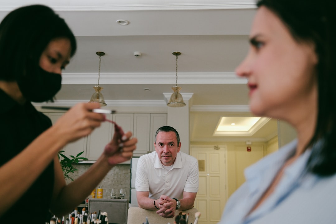 artist applying makeup