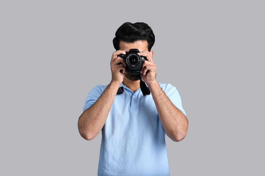 business person using camera