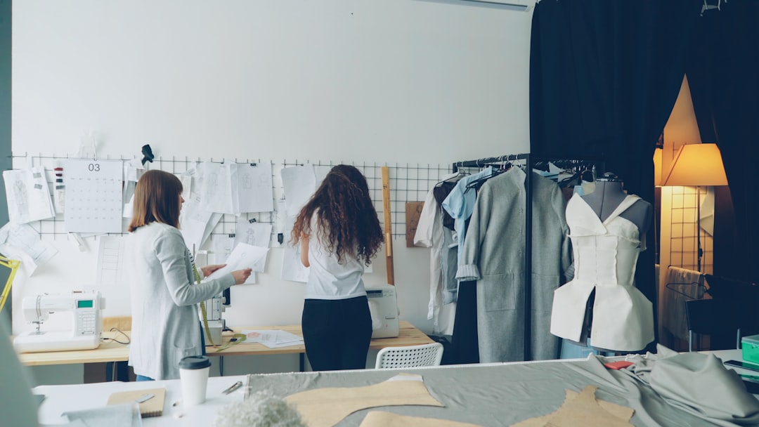 team working on fashion collection planning