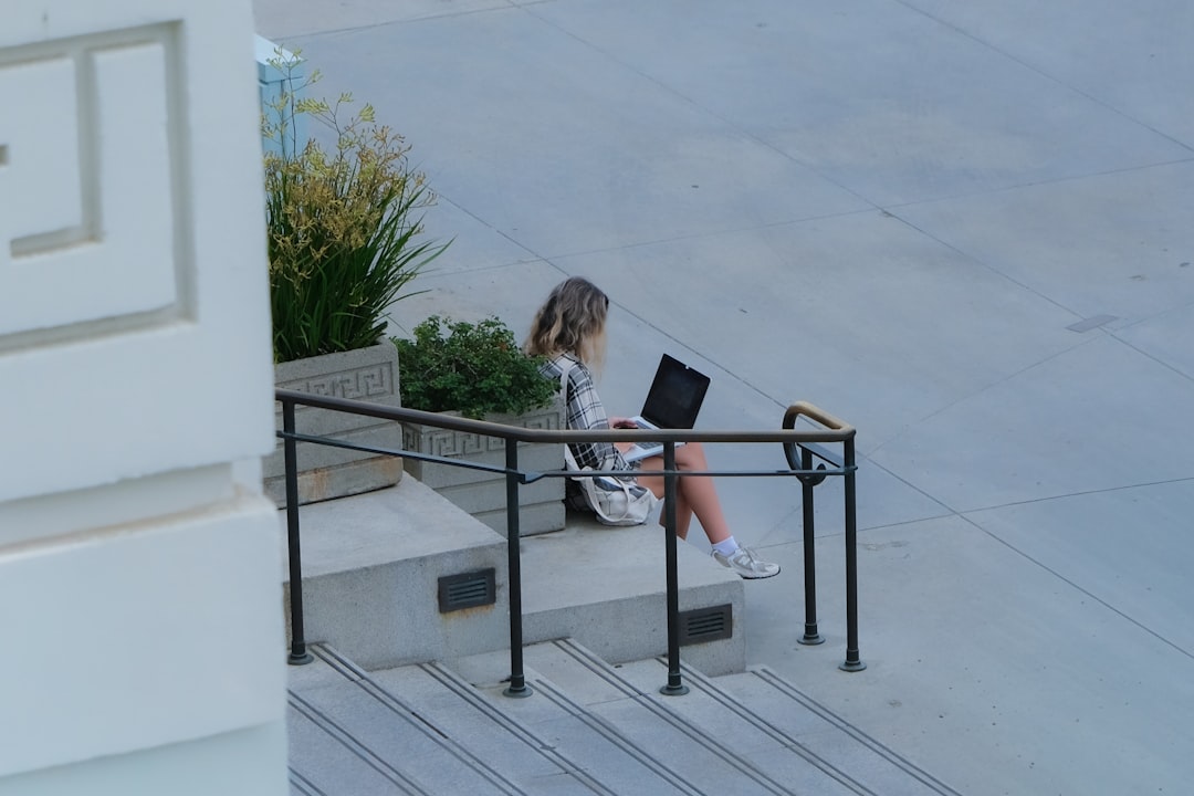 woman working late night on laptop