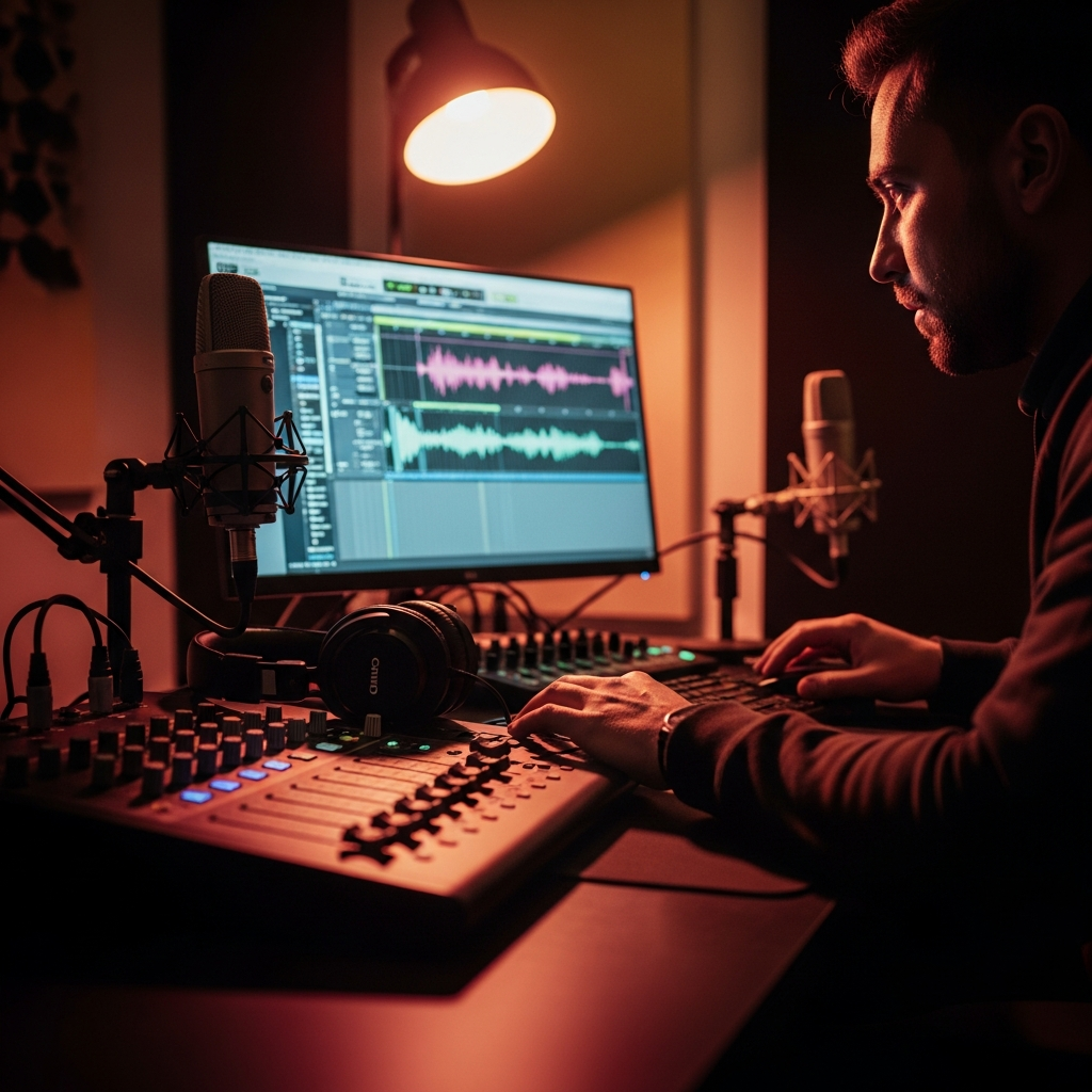 Podcast-Audiobearbeitung