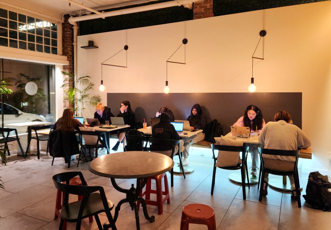 student studying laptop